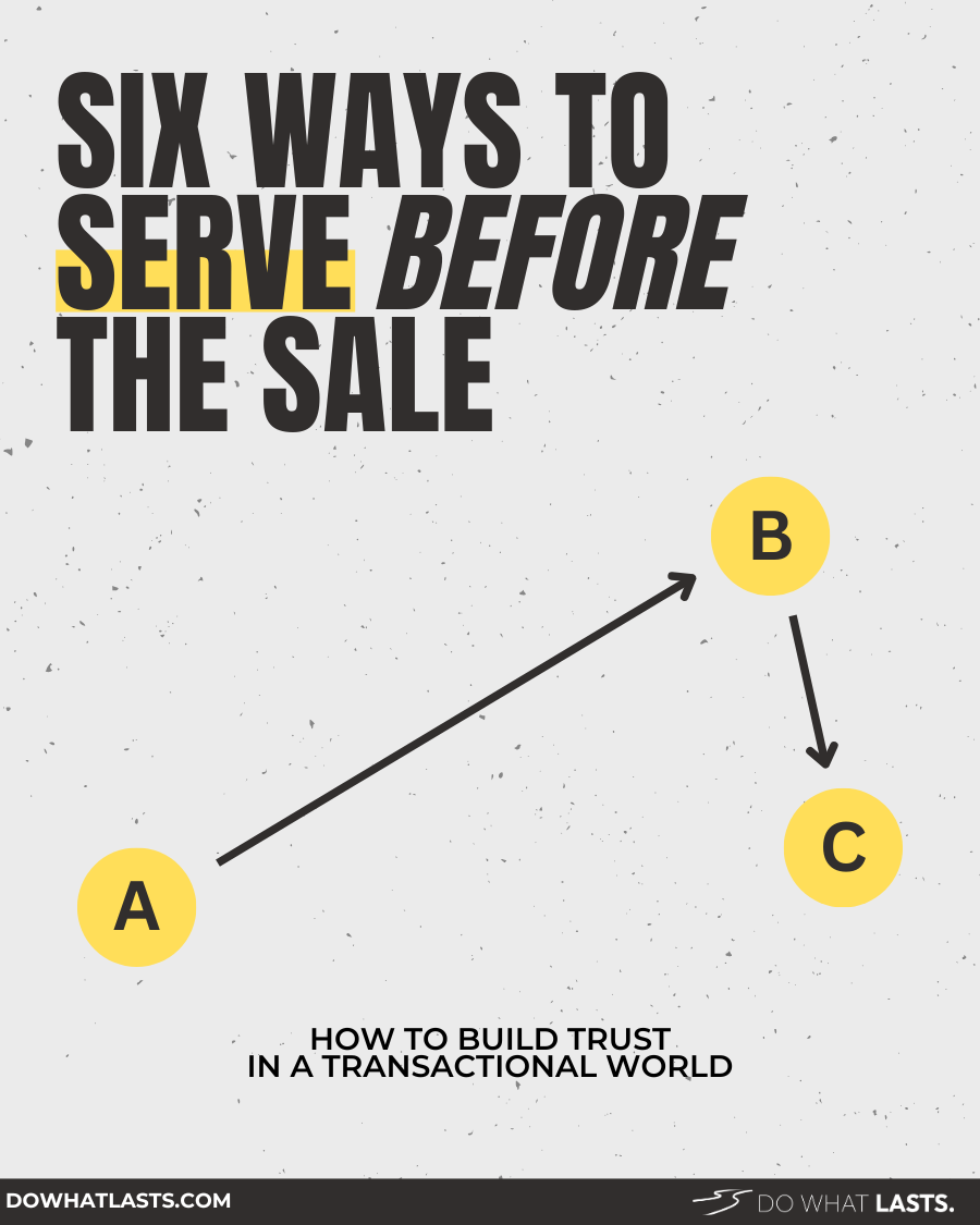 Six Ways to Serve Before the Sale